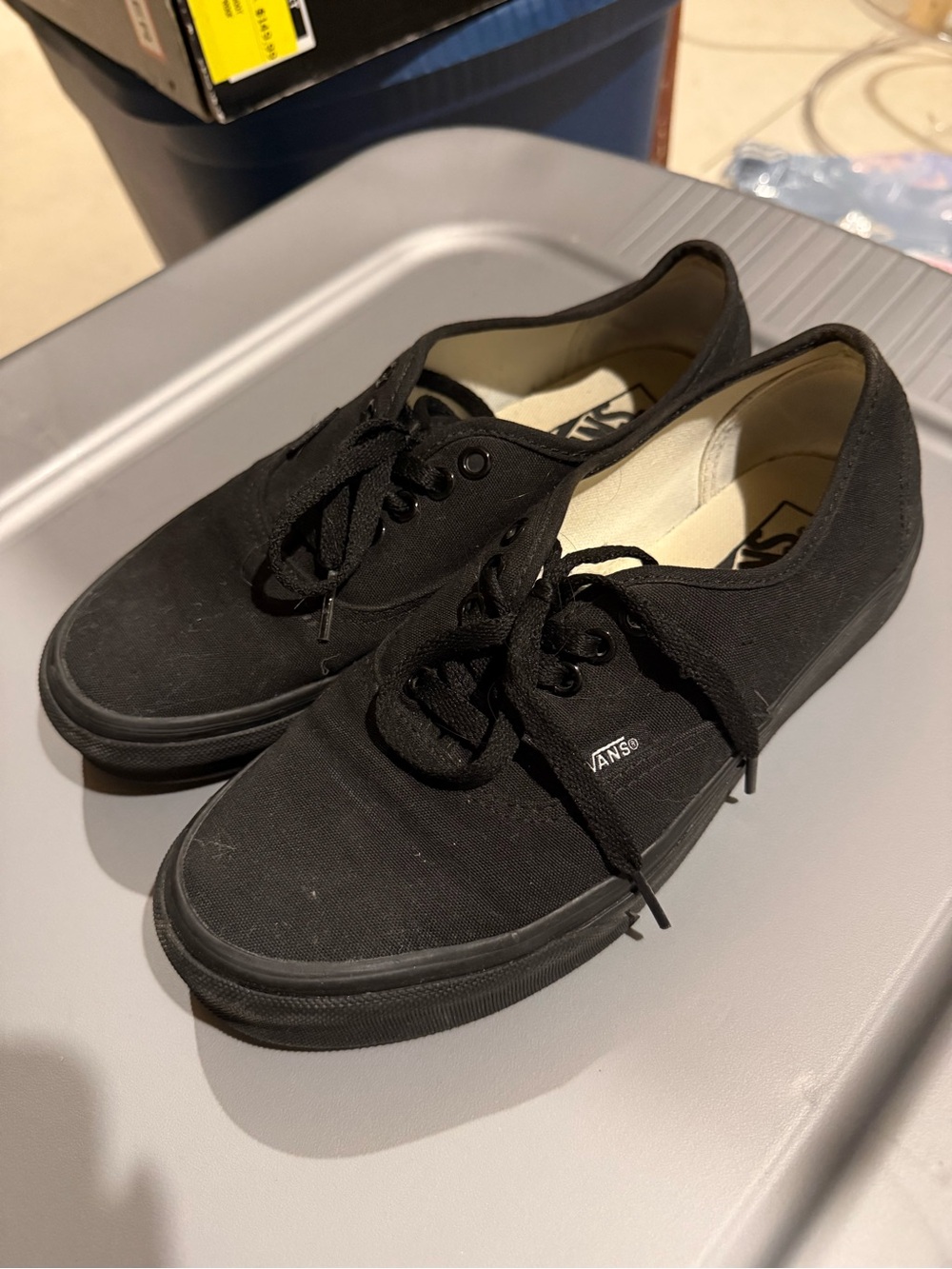 Vans Black Low-Top Canvas Sneakers